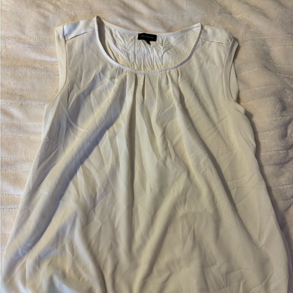 The Limited Cream Sleeveless Blouse